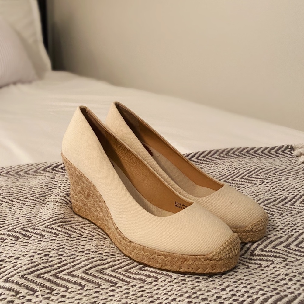 J. CREW ESPADRILLE WEDGES BARELY WORN